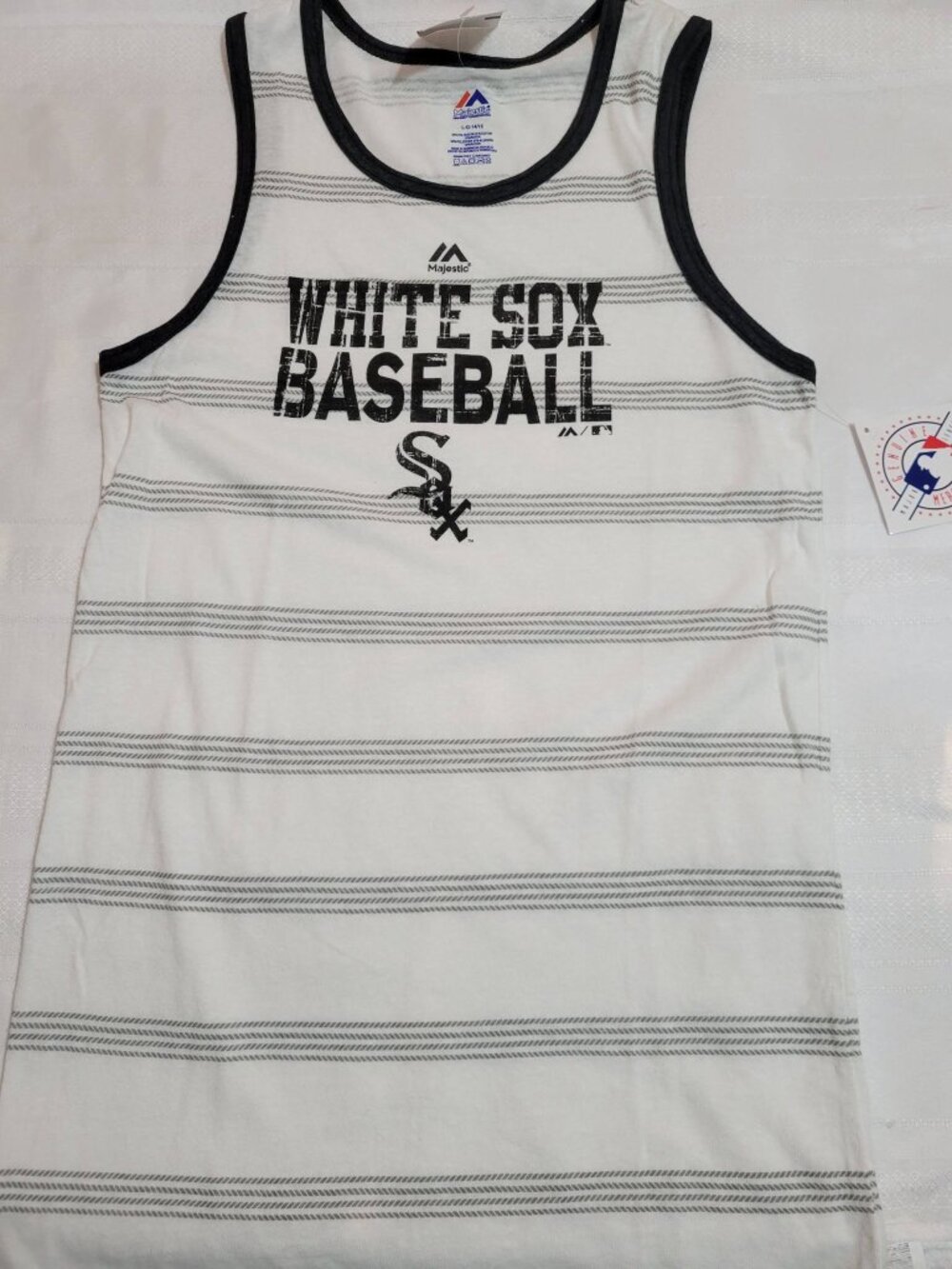 Majestic MLB Chicago White Sox Youth Large 14-16 Sleeveless Tank Top Shirt NWT